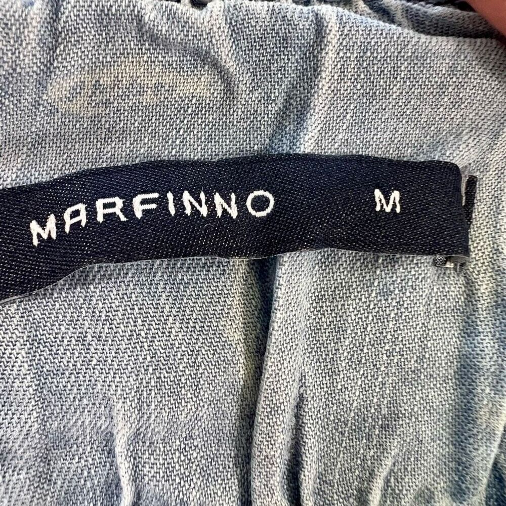 Marfinno Womens Light Blue Drawstring Wide Leg Pants Size Medium - Picture 6 of 8